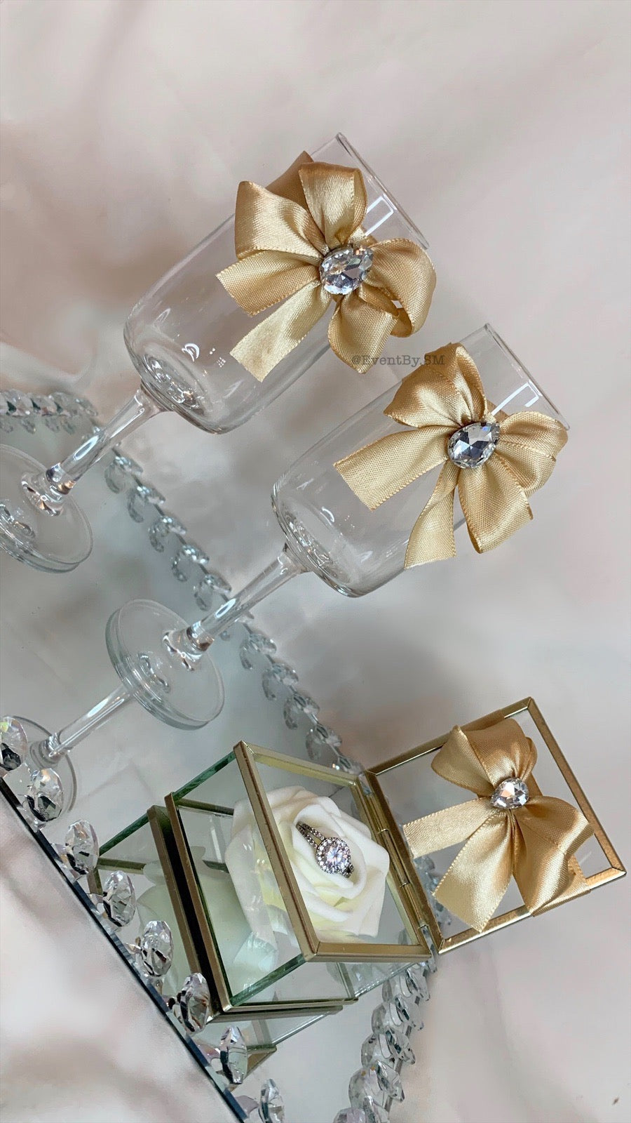 Verres à flûte & Porte-alliance
